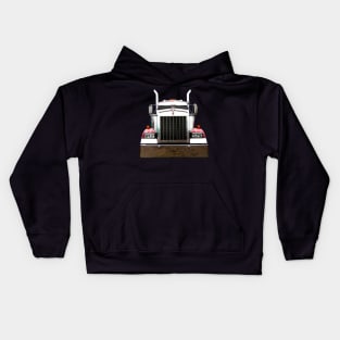 Kenworth 1990s classic truck high contrast Kids Hoodie